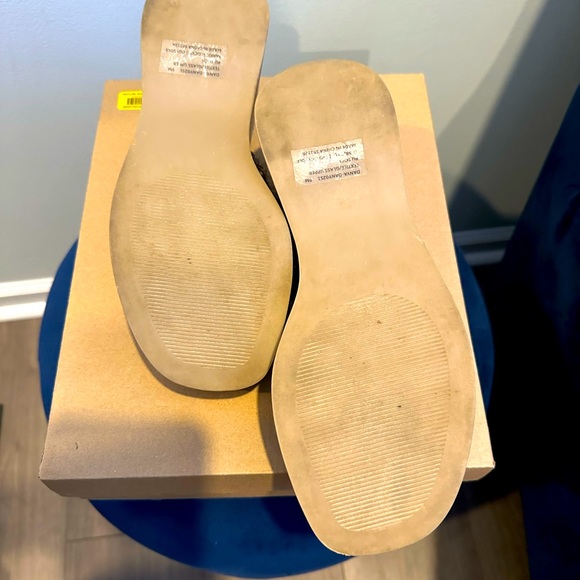 Steve Madden Danya Cork Wedge Sandals Bronze Rhinestone Braided Straps - Picture 8 of 11